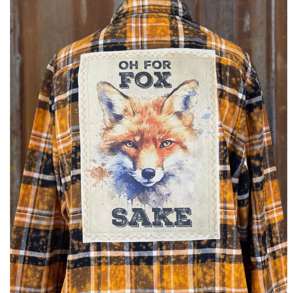 ANGRY MINNOW FLANNEL Plaid Shirt  XXXL. FOR FOX SAKE